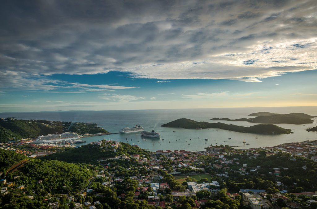 View of Charlotte Amalie on st Thomas usvi