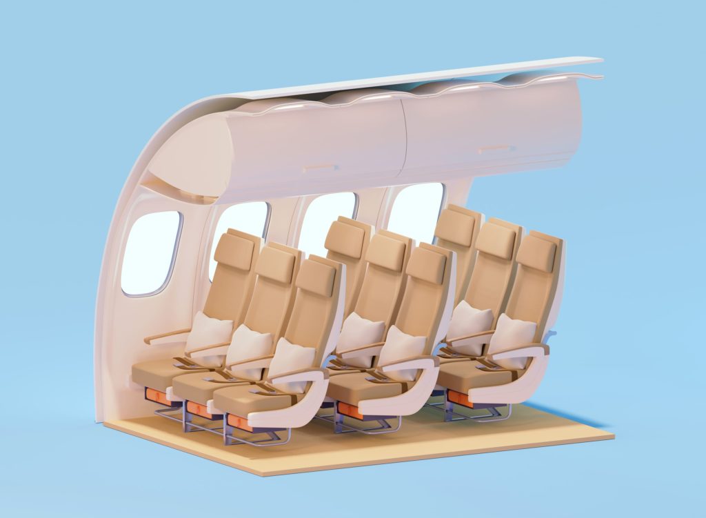 illustration of airplane seating