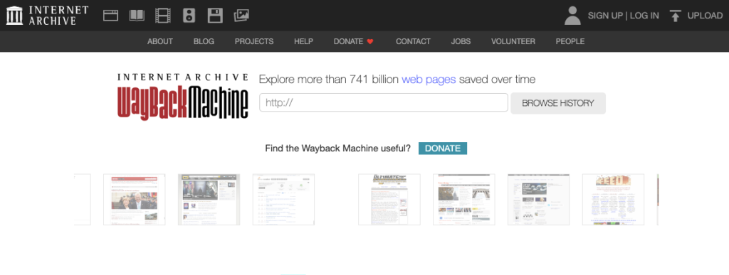 Wayback Machine Internet Archive