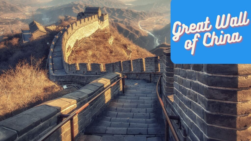 Great Wall of china from on the wall