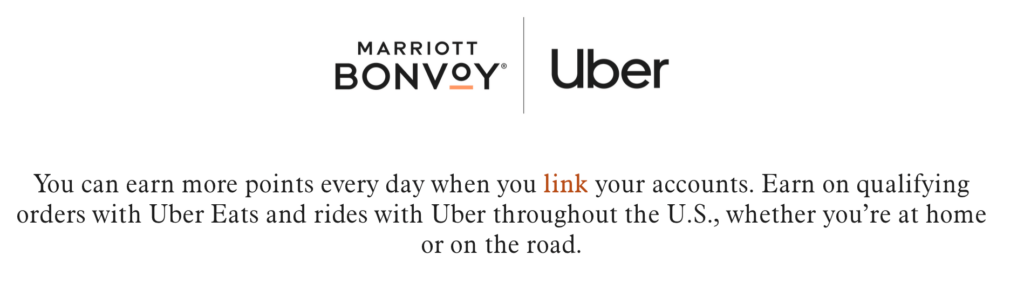 Links to Marriott/Uber partnership page. Decorative