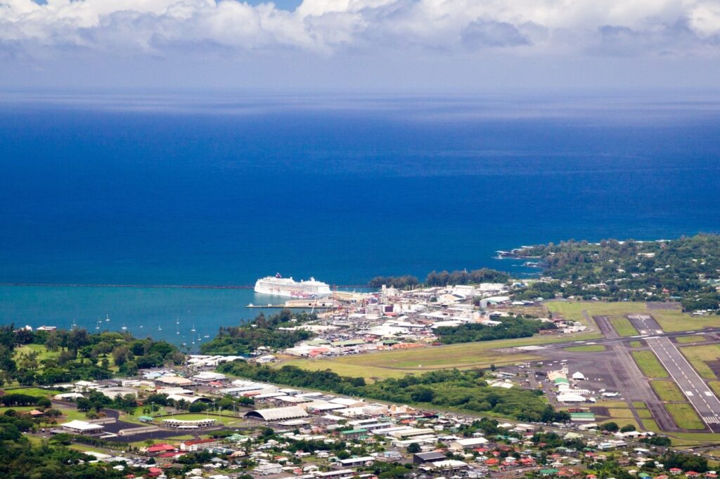 aerial view of Hilo airport big island hawaii