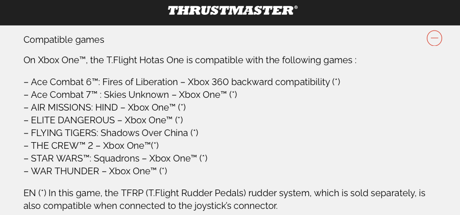 Thrustmaster T.Flight Hotas One