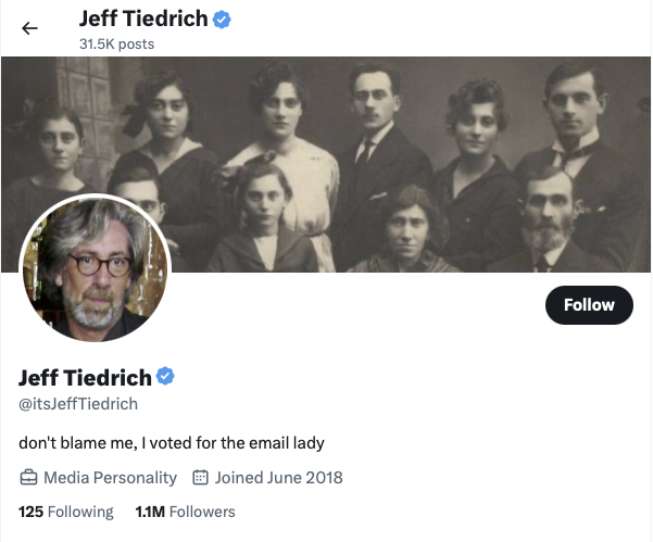 Jeff Tiedrich Twitter