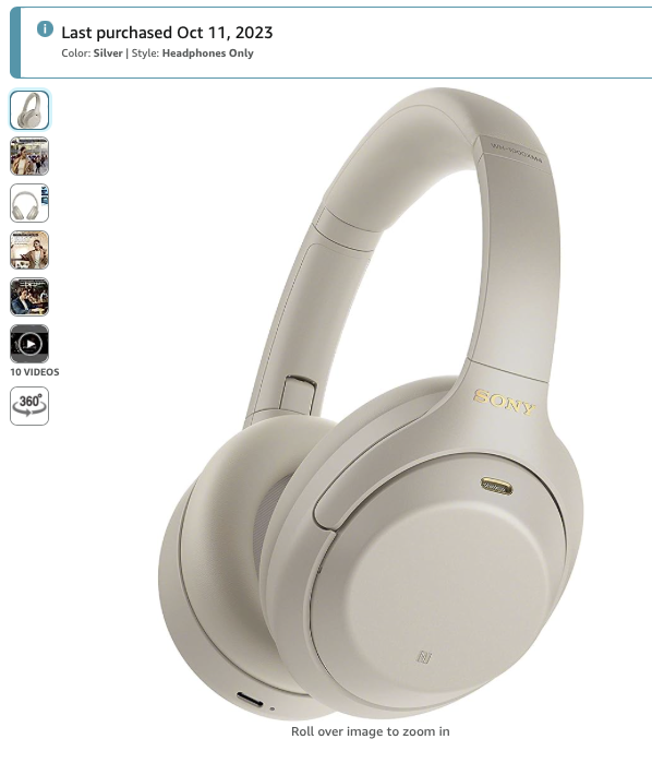 Sony WH-1000XM4 Wireless Premium Noise Canceling Over-ear Headphones 